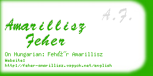 amarillisz feher business card